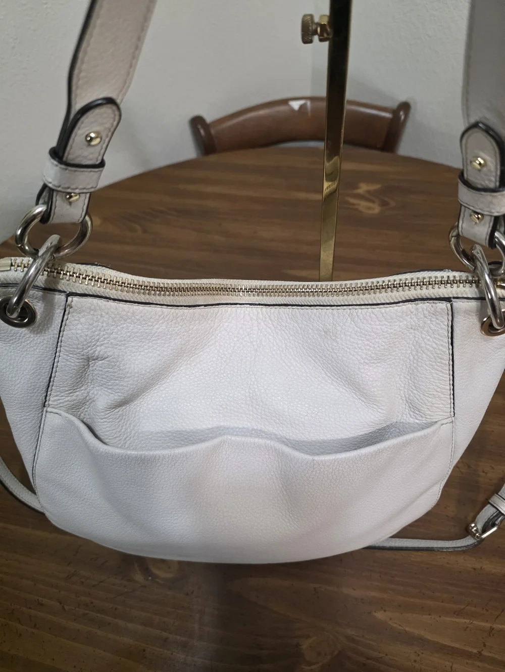 Henri Bendel White Leather Shoulder Bag - Versatile Women's Tote